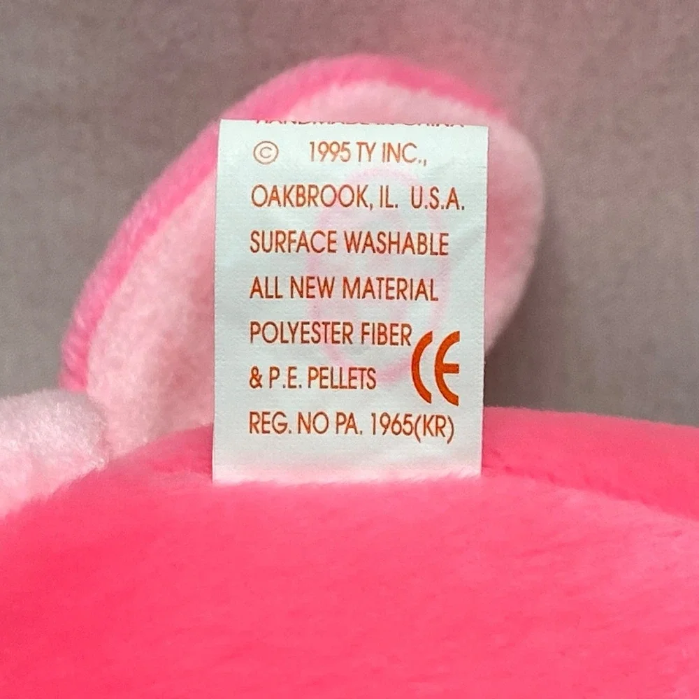 Vintage Ty Beanie Babies Pinky Flamingo Pink Bird Retired 1995 Rare See Tags MWT